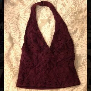 Lace Halter Crop Top